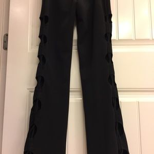 Girls Only Pants - Black Women's Club Party Pants w cut out sides. S. Girls Only Pants - Black Women's Club Party Pants w cut out sides. S.